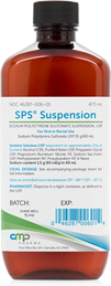 Illustration of a Sodium Polystyrene Sulfonate Suspension bottle